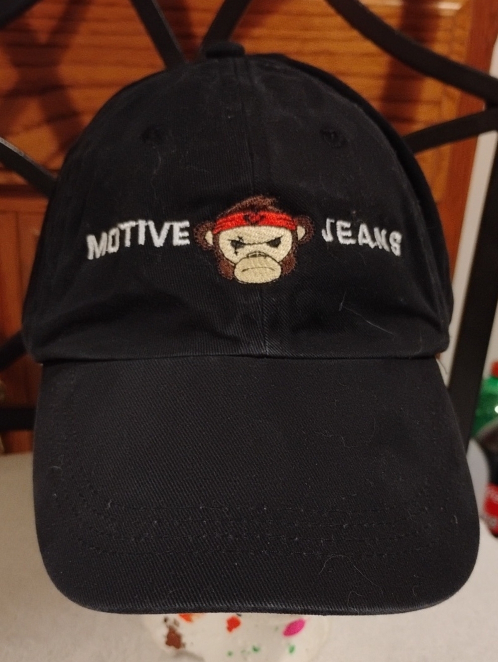 🐒 Motive Jeans Black Denim Baseball Hat 🧢